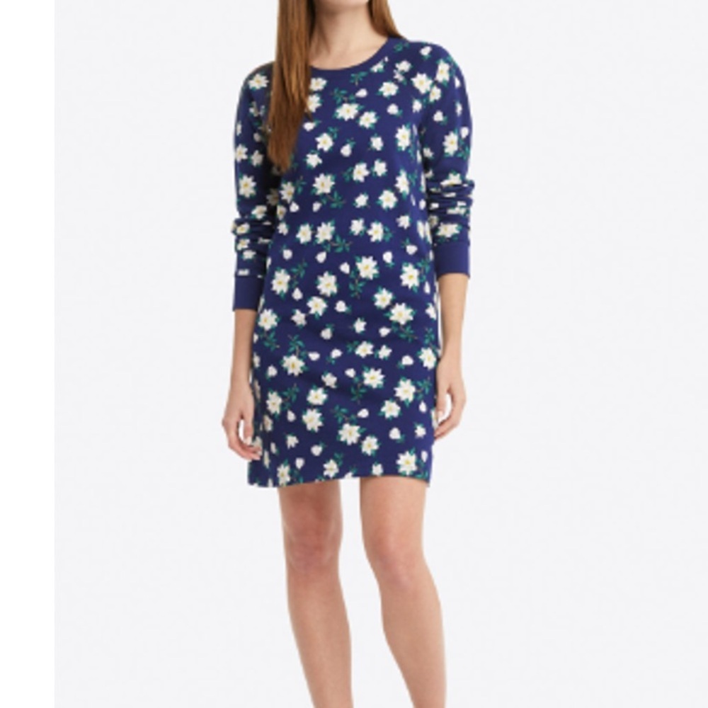 Draper James Natalie Sweatshirt Dress-Magnolia Print-Size XXL